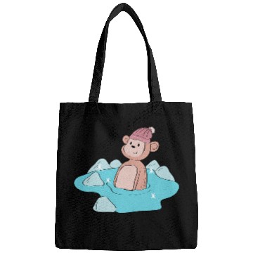 Discover Monkey Ice Bathing Trend Hobby Bags