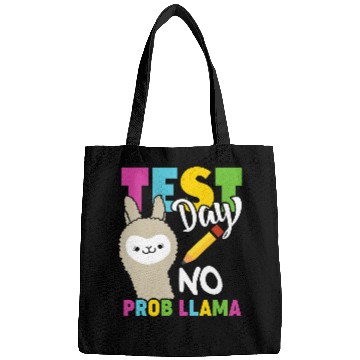 Discover Testing Test Day No Prob Llama Teacher Professor Joke Bags