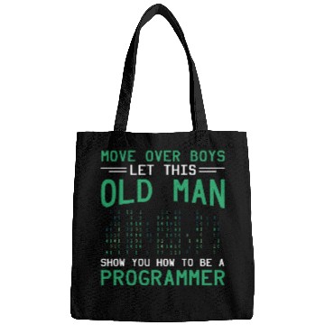 Discover Binary Coding Programmer Let This Old Man Binary Code Bags