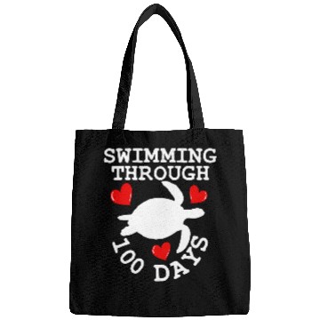 Discover Swimming Turtle 100th Day of School Student Bags
