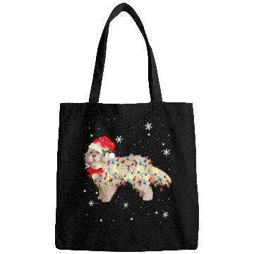 Discover newfoundland dog christmas light xmass mom dad s Bags
