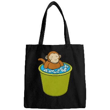 Discover Monkey Ice Bathing Healthy Hobby Bags