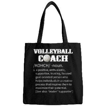 Discover Volleyball Coachs Funny Definition Cool Coaches Meaning Bags