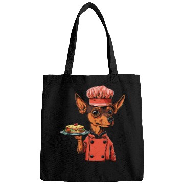 Discover Miniature Pinscher Chef Funny Dog Cooking Bags