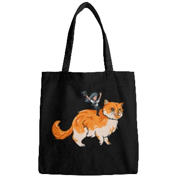 Discover Tabby Red Cat Pilot Riding Aviation Flight Crew Fantasy Bags