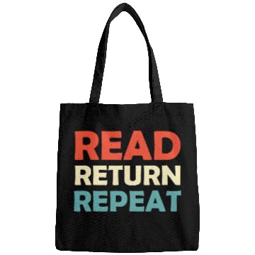 Discover Read Return Repeat Cute Librarian Library Worker Bags