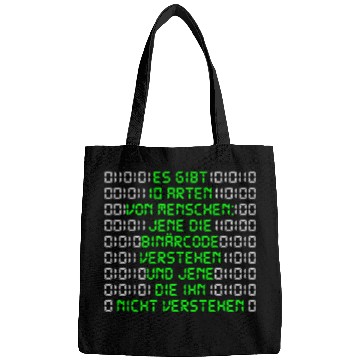Discover Informative programmer binary code funny saying nerd Bags