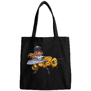 Discover Honey Bee Pilot Riding Aviation Flight Crew Fantasy Bags