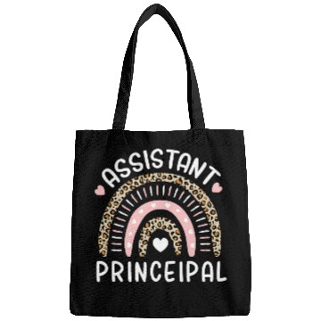Discover Assistant Principal Leopard Rainbow Funny School Worker Bags