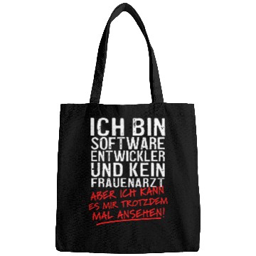 Discover Mens Im a software developer and no gynaologic computer scientist Bags
