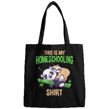 Discover Homeschooling school kid student girl boy panda sloth Bags