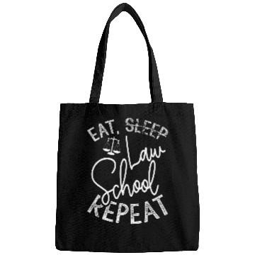 Discover Eat Law School Repeat Funny Law Student Bags