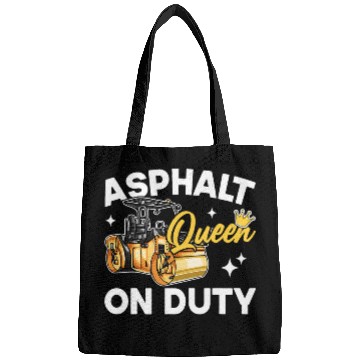 Discover Asphalt Queen On Duty Paving Road Construction Road Worker Bags