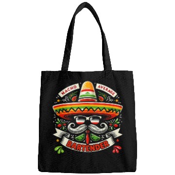 Discover Nacho Average Bartender Clothing Joke Pun Funny Bartending Bags