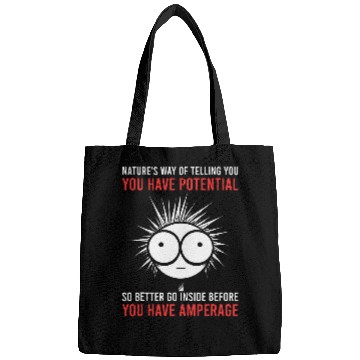 Discover Amperage Quote Science Buffs Physics Teacher Electricity Pun 1 Bags