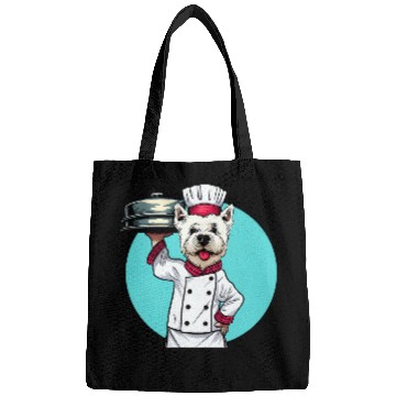 Discover West Highland White Terrier Chef Funny Dog Cooking Bags