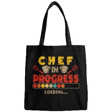 Discover vintages Chef In Progress Loading Costume Funny Future Chef Bags