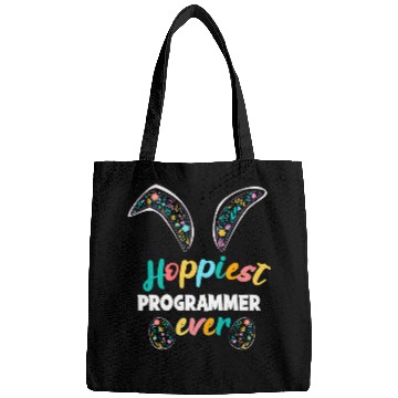 Discover Hoppiest Programmer Ever Funny Programmer Easter Matching Bags