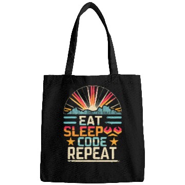 Discover Eat Sleep Code Repeat PHP Programmer Lifestyle Bags