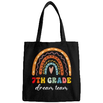 Discover 7th Grade Dream Team Boho Rainbow Teacher Back To School Bags