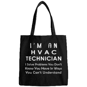 Discover HVAC Technician Solve Problems AC Repairman Tech Job Funny Bags