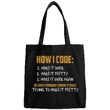 Discover How To Code Funny Programmer Coder Nerd Geek Routine Humor Bags