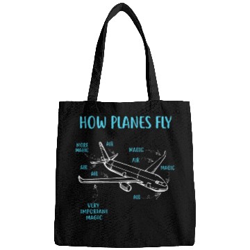 Discover How Planes Fly Funny Aviation Engineer Pilot Airplane Bags