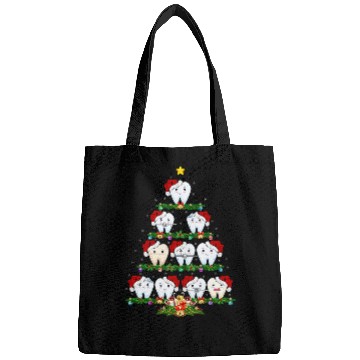 Discover xmass Lights Teeth Doctor dentists Tooth Teeth Christmas Tree Bags