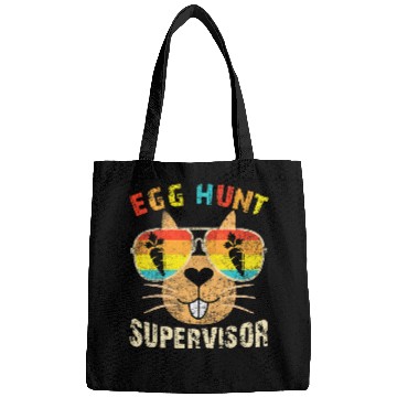 Discover Egg Hunt Supervisor Retro Egg Hunting Party Mom Dad Easter 2 Bags