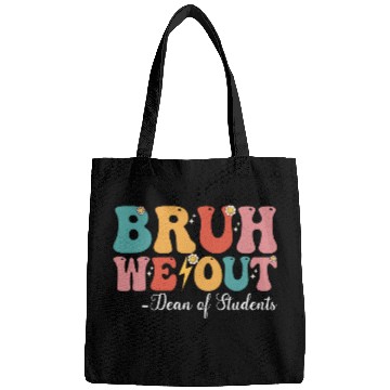 Discover Retro Bruh We Out Dean of Students Last Day Of School Bags