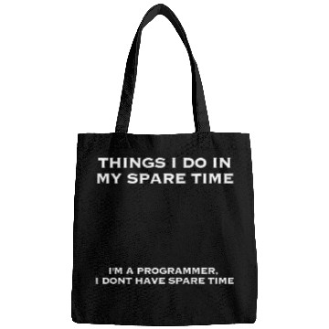 Discover My spare time Funny Programmer Programming Coding Computer Bags