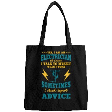 Discover Yes Im Electrician Electricity Lineman Electrical Engineer Bags