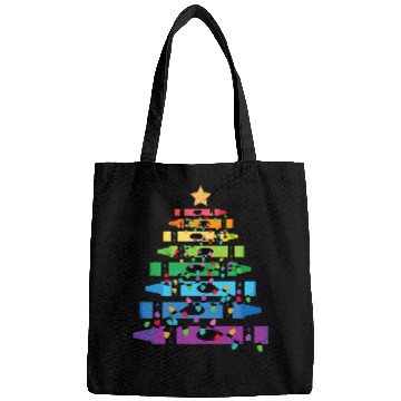 Discover Teacher Crayon Christmas Tree Lights Student School Xmas Bags