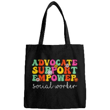 Discover Advocate Support Empower Groovy Social Worker Graduation MSW 11 Bags