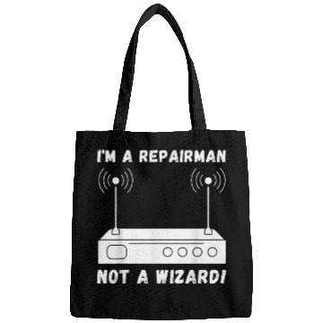 Discover Repairman Not A Wizard Internet Network Technician Bags
