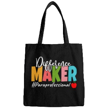 Discover Difference Maker Paraprofessional Funny Teacher Aide Bags