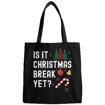 Discover Is It Christmas Break Yet Funny Holiday Santa Lights Student Bags