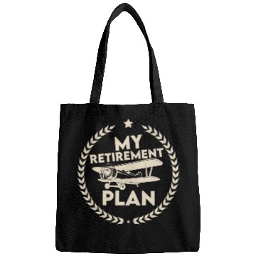 Discover My Retirement Plan Plane Funny Pilot Bags