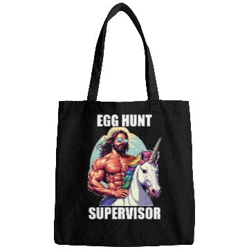 Discover Egg Hunt Supervisor Easter Egg Hunting Party Funny Mom Dad Bags