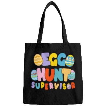 Discover Egg Hunt Supervisor Retro Eggstravaganza Coordinator Design Bags