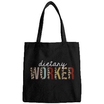 Discover Dietary Worker Leopard Print Funny Appreciation Bags
