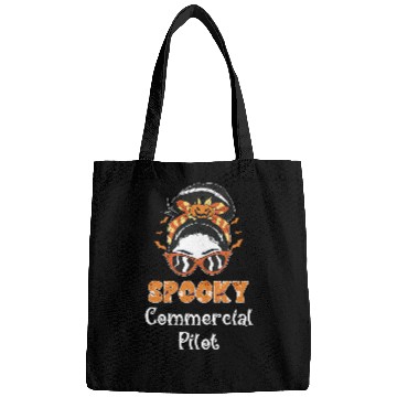 Discover Messy Bun Spooky Commercial Pilot Women Halloween Bags