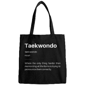 Discover Funny Taekwondo Definition Students Instructors Martial Art Bags