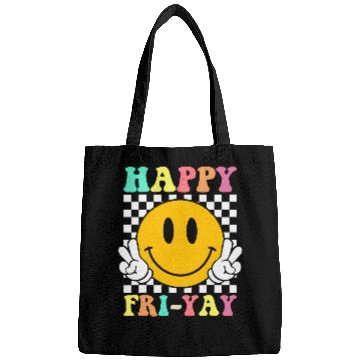 Discover Happy FriYay Funny Teacher Friday Weekend School Bags