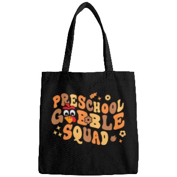 Discover Funny Turkey Thanksgiving Teachers Preschool Gobble Squad Bags