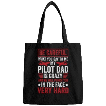 Discover Pilot Dad Pilot Daughter Airplane Aviation Aircraft Plane Bags