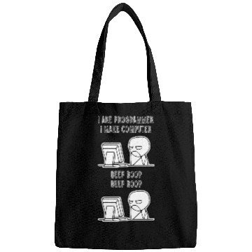 Discover I Are Programmer I Make Computer Beep Boop It Tech Coder Men Bags