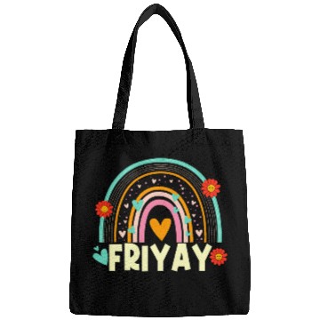 Discover Happy FriYay Friday Lovers Fun Teacher Rainbow Bags