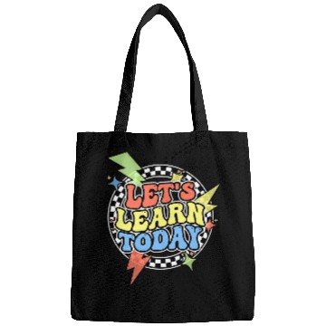 Discover Retro Lets Learn Today Teacher Women Teach Bags