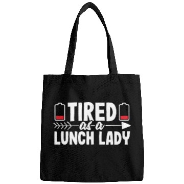 Discover Tired Funny School Lunch Lady Cafeteria Worker Gift Women Bags